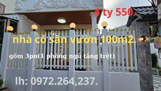 @.BĐS LÊ LUÂN NHÀ Bè. giới thiệu căn Nhà có sân trước rộng rãi, tổng 100M2. gồm 3pn.Lh:0972264237