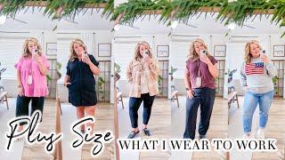 WHAT I WEAR TO WORK // ONE WEEK OF PLUS SIZE WORK OUTFITS // CHARLOTTE GROVE FARMHOUSE