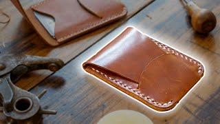 Making A LEATHER CARD HOLDER With Flap Closure (FREE PDF PATTERN!)