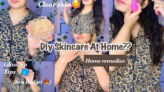 Tips for glowing skin Skin whitening Diy face mask// Facial hair removal at home 