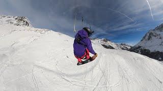 SnowKite Fly in the French Alps