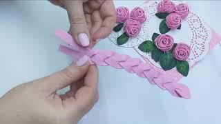 DIY  Розы из фоамирана за 2 минуты  Rose in 2 minutes