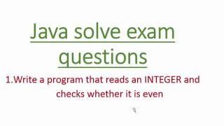 Java exam questions