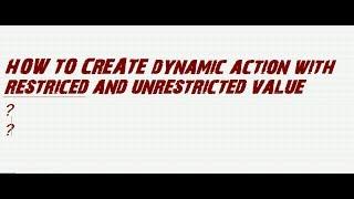 HOW TO  CREATE DYNAMIC ACTION IN ORACLE  APEX