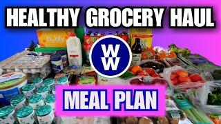 HEALTHYWW WEEKLY GROCERY HAUL PLUS Weight Watchers Meal Plan for the Week - WW POINTS INCLUDED!