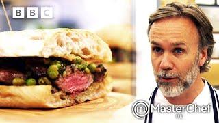 Marcus Wareing's Hot Lamb Sandwich With Pea And Mint Salsa! | MasterChef UK