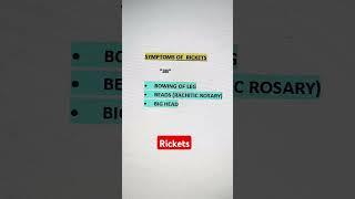 Rickets - causes of rickets - symptoms of rickets - child health nursing - medtalks