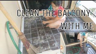 Cleaning the terrace | Lena Amaya Vlogs