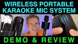 Wireless Karaoke Mic System Portable Machine Demo & Review by Bonaok