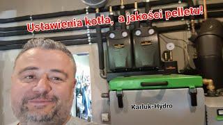 Kocioł Sas bio compact plus, sprzegło hydrauliczne Termojet, sterownik pokojowy,  ustawienia kotła.