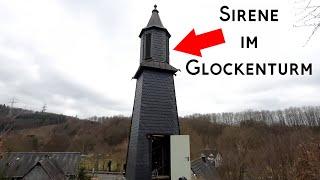 Probealarm-Panne: E57-Sirene im Glockenturm mit defektem Schütz | Sirenenprobe Grünebach (Betzdorf)