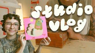 artist vlog  making mini ceramics, painting, so much creating!!