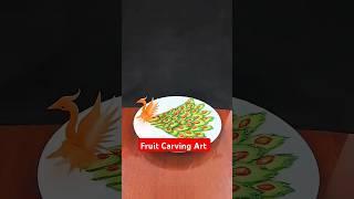 Cucumbers and carrots can also be cut into peacock tails #Creative#Display #Food carving knife #