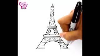 how to draw the eiffel tower SPECIAL EASY