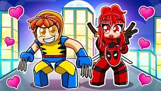 Playing as a DEADPOOL and WOLVERINE Couple in Roblox!