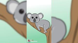 How to Draw Koala #vector #illustration #youtubeshorts #shorts