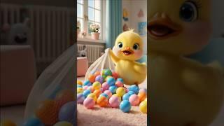 The little yellow duck built an ocean ball playground for its little owner.#shotrs #cute #duck