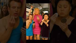“Makeup Queens on the Bus: Trump, Macron & Kim ” parody