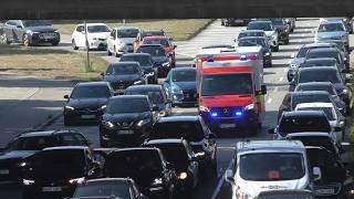 Ambulance Stuck In Rush Hour Traffic Jam