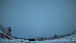 Northern Light Live Levi, Finland. North view