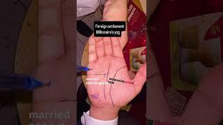 Foreign settlement  Millionaire’s yog...#palmistry #astrology #life #handraeding #art