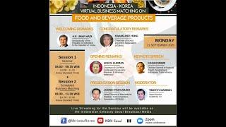 INDONESIA-KOREA VIRTUAL BUSINESS MATCHING ON FOOD AND BEVERAGE PRODUCTS