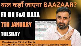 FII DII F&O Data || Nifty Banknifty Finnifty Prediction for Tomorrow Tuesday 7th January 2025