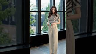 [에이진] 매쉬 스트라이프 반팔 니트 (2colors) #ootd #fashion #데일리룩 #outfit #여름코디 #쿠팡추천 #하객룩 #결혼식 #반팔티 #데일리템