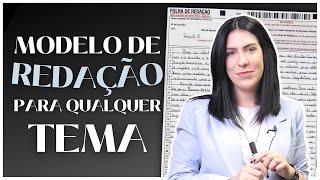 MODELO PRONTO DE REDAÇÃO PARA QUALQUER TEMA