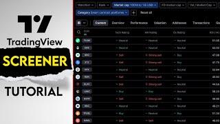 TradingView Screener Tutorial. How to find crypto coins for trading?
