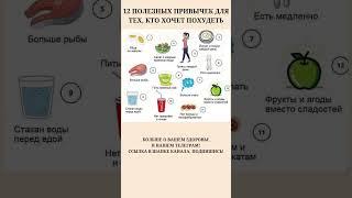 Полезные привычки для тех, кто хочет похудеть #похудение #пп