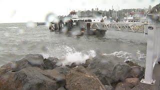 Storm batters Marin County, shutting down some ferry services