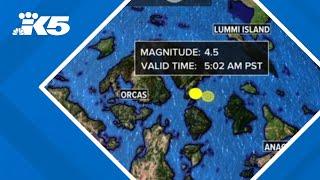 Magnitude 4.5 earthquake hits near Orcas Island