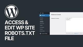 How To Access & Edit Robots.txt File in WordPress For Free? 