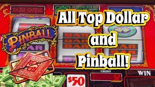 Non-Stop High Limit Pinball vs Top Dollar Slots  JACKPOTS and TOTAL LOSERS!