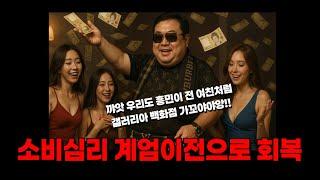 사람들이 다시 돈을쓰기 시작했다 소비심리 계엄이전으로 회복