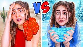 HOT VS COLD Slime Challenge!