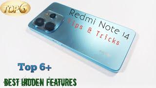 Redmi Note 14 | Top 6+ Best Hidden Features | Tips And Tricks | You Must | Top 6 Features