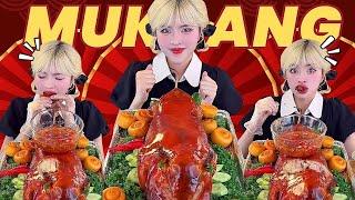 Blonde Hair roast suckling pig mukbang