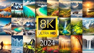 TOP 100 LANDSCAPES SCENES OF 2024 8K VIDEO ULTRA HD HDR #8K #EARTH #HDR