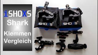 iSHOXS Shark Mount, GoPro, Insta360 Halterung, Motorradklemmen im Vergleich an meiner BMW R 1250 RS