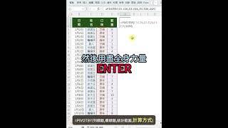 Excel 黑科技！PIVOTBY 讓你團購統計像開掛一樣！ #excel #office #上班族 #excel教學