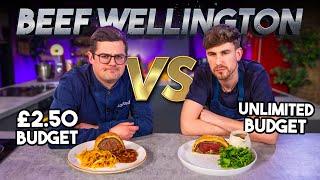 BEEF WELLINGTON BUDGET BATTLE | Chef (£2.50) VS Normal (Unlimited Budget) | Sorted Food