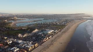 looking from Mission Beach to Mexico on Christmas Eve 2022 in 4k