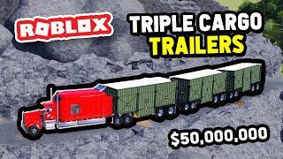 Transporting 5 MILLION Triple Trailer Cargo in Roblox Trucking Empire