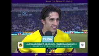 Entrevista Alan Cervantes tras el gol del triunfo del América 2-1 sobre Pachuca.