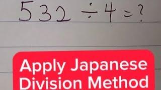 Japanese Division Method - Three digits by One digit #maths #math #japanesemaths #divisiontricks