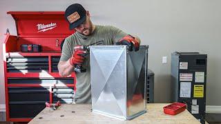 How To: Fabricate A Plenum Box With BASIC Hand Tools | HVAC Ductwork