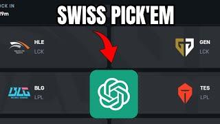 I Asked CHAT GPT to Choose 8 teams for the SWISS PICK'EM? | LoL Worlds 2024 PICK'EM