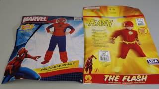 Spiderman & the Flash Costume Review - Jimmy & Jason  - V Kids TV